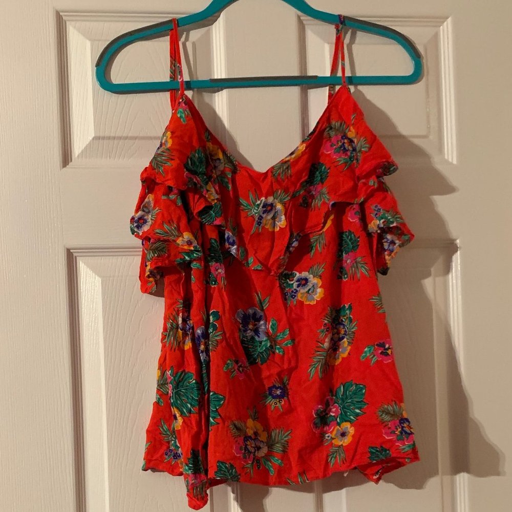 Off the Shoulder Floral Tank Top